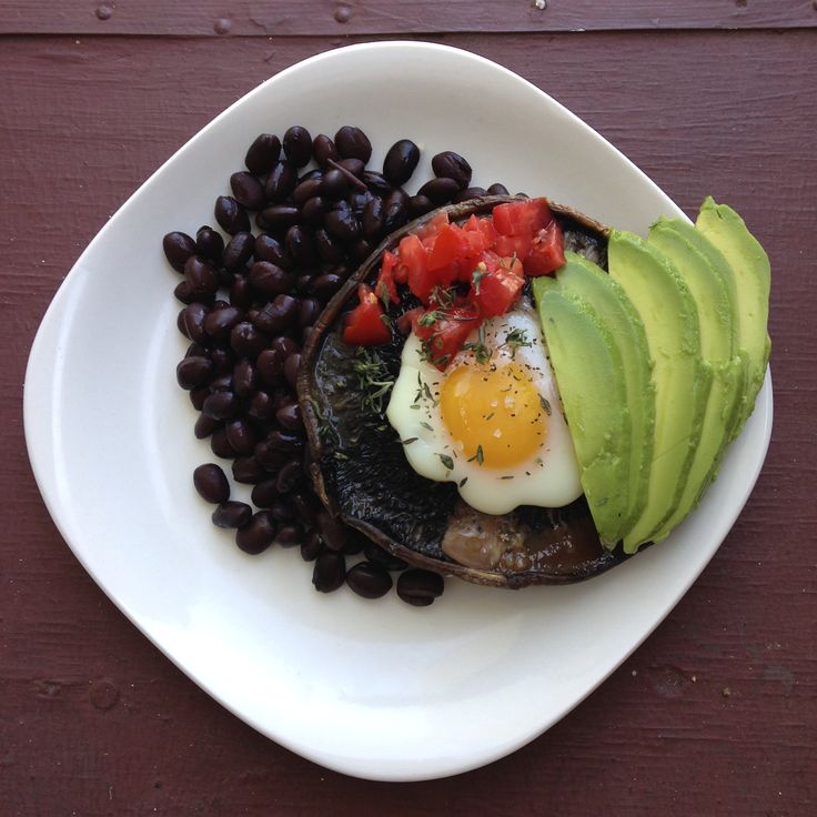 Avocado & black bean eggs