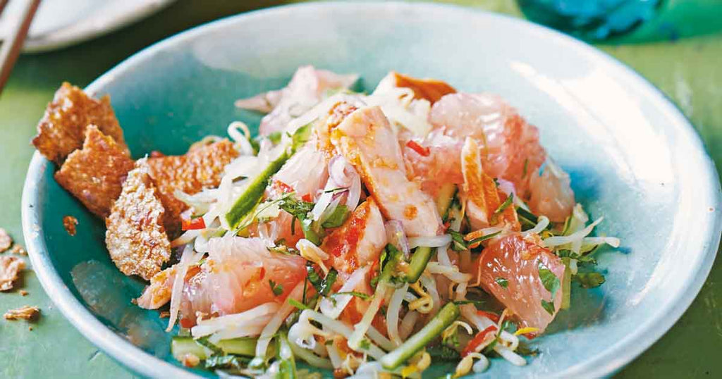 Fresh salmon with Thai noodle salad